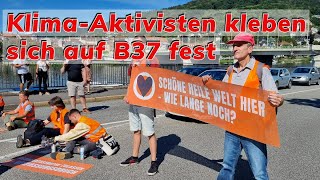 KlimaAktivisten kleben sich in Heidelberg auf B37 fest  Verkehr rund zwei Stunden beeinträchtigt [upl. by Raff]