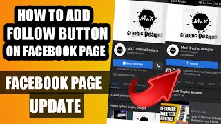 HOW TO ADD FOLLOW BUTTON ON FACEBOOK PAGE 2022 [upl. by Eyoj]