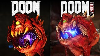 DOOM Eternal vs DOOM  Direct Comparison [upl. by Inalaeham]