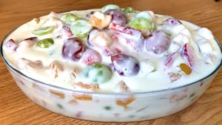 POSTRE ENSALADA DE FRUTAS CREMOSITO Pocos ingredientes [upl. by Ube194]