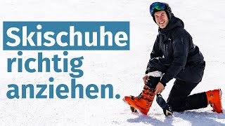 Tutorial Skischuhe richtig anziehen  Skifahren lernen [upl. by Leirej]