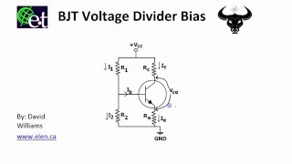 BJT  Voltage Divider Bias Circuit [upl. by Elolcin]