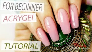 AcryGel Nail Extensions Tutorial Step by Step using Nail Forms  Lesson Part 1 [upl. by Abby782]