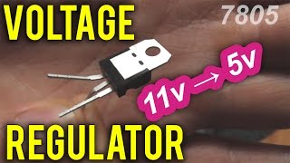 How to use a Linear Voltage Regulator 7805 11v into 5v [upl. by Akerdal]