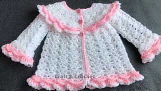 Crochet baby cardigancraft amp crochet cardigan 3601 [upl. by Beilul]