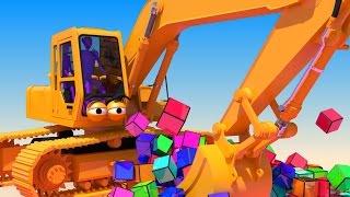 VIDS for KIDS in 3d HD  Excavator Digger Henry at work with Cubes  AApV [upl. by Ahsekar132]