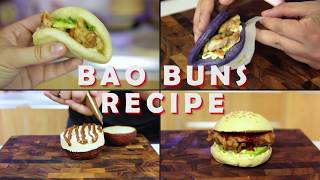 Bao Buns Recipe  Chinese Steam Buns [upl. by Varney520]