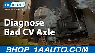 How to Diagnose a Bad CV Axle [upl. by Betti]