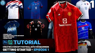 Getting Started  How to Create Concept Football Kits  Ep 1  PhotoshopPhotopea Tutorial [upl. by Brent]