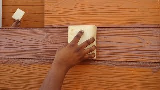 HOW TO MAKE A WOOD GRAIN PAINTING ON CEMENT PLANKS [upl. by Perot]